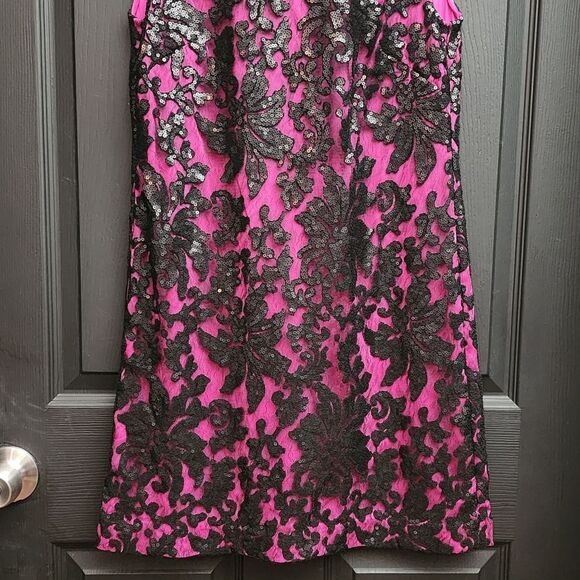 Diane von Furstenberg 'Kaleb' Embellished Shift Dress Black/Hot Orchid - Picture 16 of 16